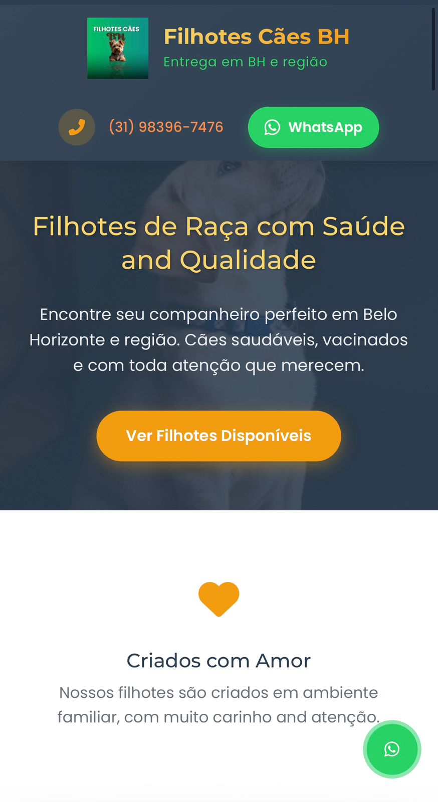 Site venda de cães
